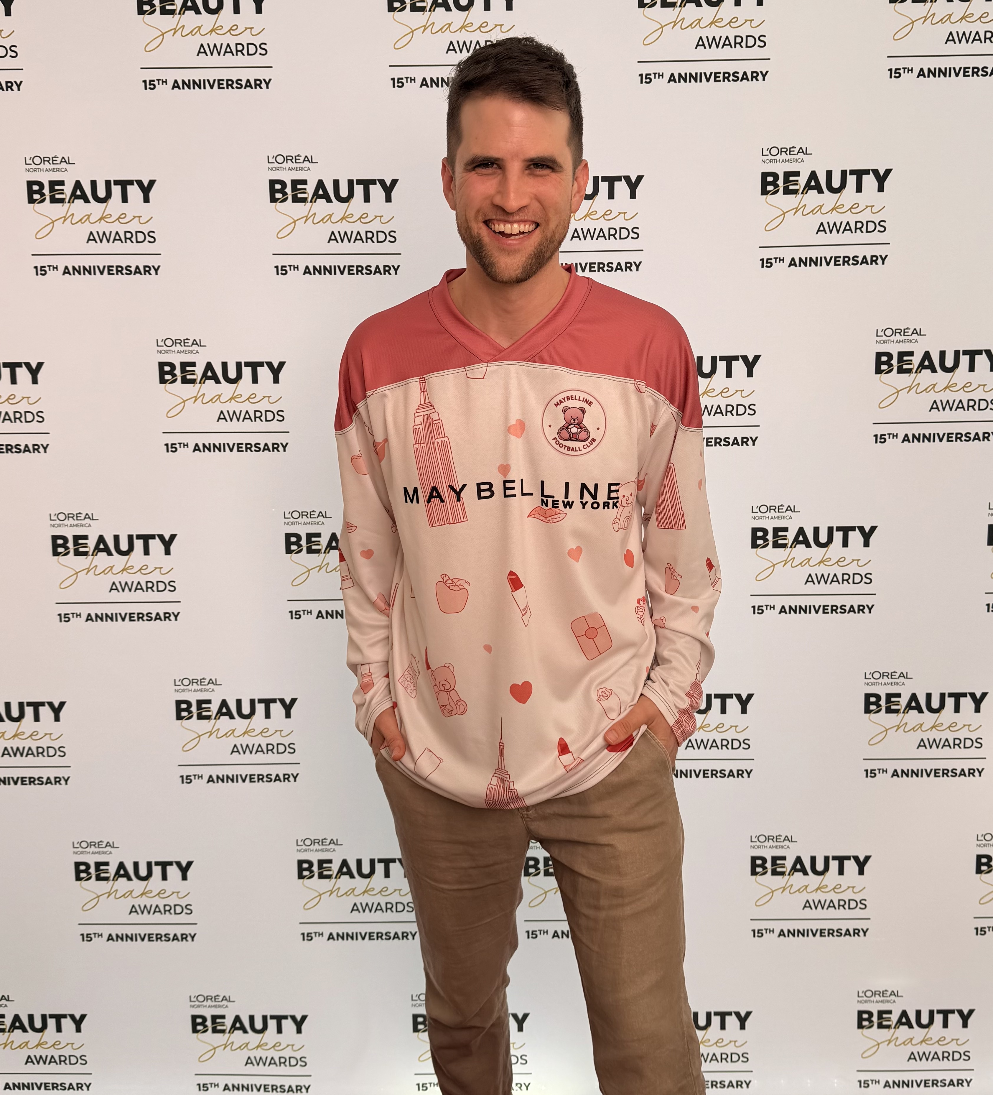 A photo focused on the print of the shirt of the subject